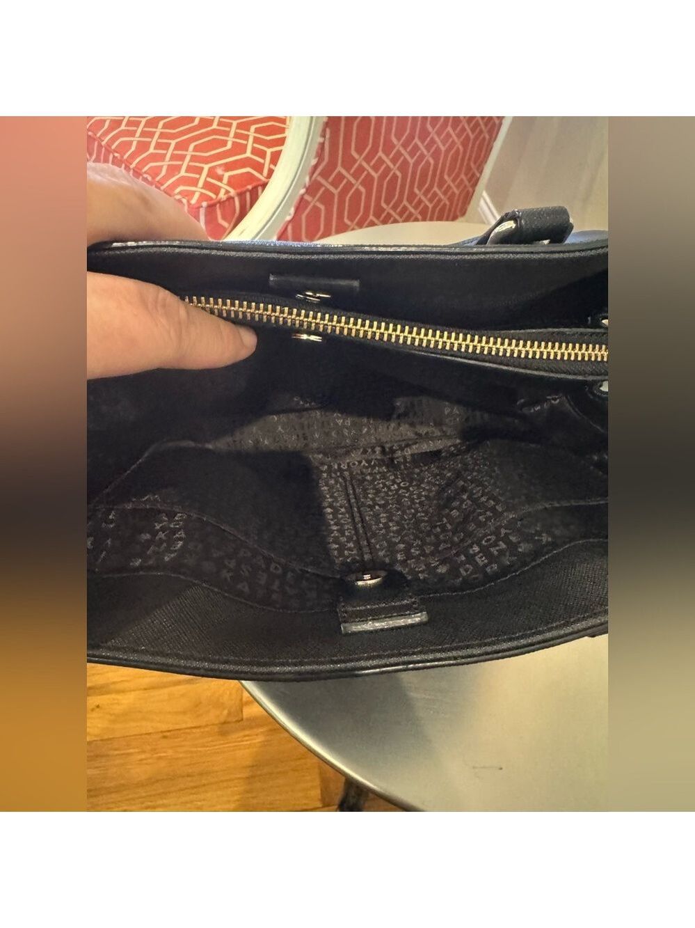 Kate Spade - Laurel Way Evangelie Satchel - EUC - Black Saffiano- Two Way Bag - Picture 9 of 12